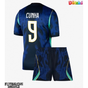 Brazílie Matheus Cunha #9 Dětské Venkovní dres komplet MS 2026 Krátký Rukáv (+ trenýrky)